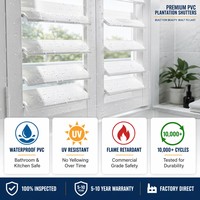 Volets de plantation sur mesure en gros, usine OEM, stores de fenêtre en PVC, bois et aluminium, volets à persiennes pour projets hôteliers, vente en gros