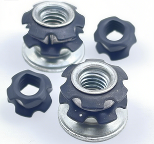Tuerca hexagonal con arandela, métrica, de acero, clase 8.8, zincada, rosca estándar, diámetro de la tapa de 12 mm - Product Image 1