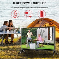 Téléviseur LED LCD portable 27 pouces HDTV 12V DC pour hôtel, fabriqué par OEM