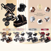 Poussette bébé 3 en 1 de haute qualité, luxe, haute vue, multifonctionnelle, pour les voyages