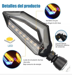 Accesorios para Motocicleta BAOBAO, Intermitentes Fluidos, Luces LED para <span class=keywords><strong>Moto</strong></span>, Mini Luces Intermitentes, Luces LED para <span class=keywords><strong>Moto</strong></span> - Product Image 3