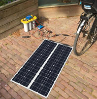 Panneau solaire monocristallin semi-flexible 80W, 23% d'efficacité élevée, 12V/18V, panneau solaire flexible hors réseau pour camping-car, bateau, camping