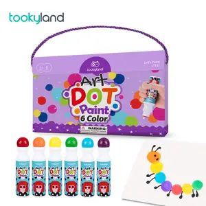 Rts Wasbaar Dot Painting Kinderen Kunst Tekening Verf Set Knutsel Speelgoed Voor Kind 6 Kleuren Marker - Product Image 2
