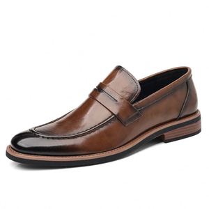 Top Luxury Designer Classic Business Office Patchwork Lace-Up Lightweight Breathable Anti-Slip Formal <b>Dress</b> Loafer Shoes <b>Men</b> - Product Image 5