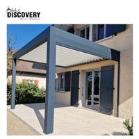Pare-soleil Pergola aluminium bioclimatique 3x3 toit rétractable Gazebo extérieur persiennes pergola métallique motorisée