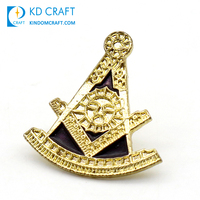 Épinglette maçonnique personnalisée de haute qualité, logo personnalisé, émail doux plaqué or, badge maçonnique, épinglette maçonnique
