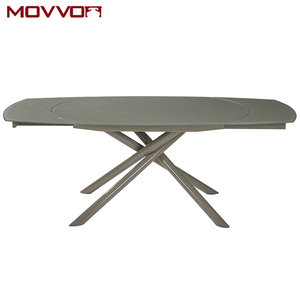 Tavolo da pranzo girevole allungabile minimalista moderno con lacca rettangolare <span class=keywords><strong>in</strong></span> <span class=keywords><strong>vetro</strong></span> Top <span class=keywords><strong>Design</strong></span> nuovo modello <span class=keywords><strong>di</strong></span> fabbrica vendere materiale <span class=keywords><strong>in</strong></span> acciaio - Product Image 6