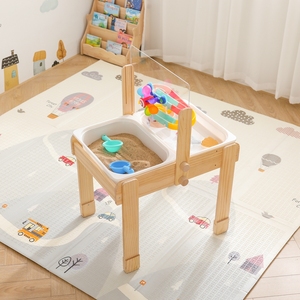 Table à sable et à eau <span class=keywords><strong>en</strong></span> <span class=keywords><strong>bois</strong></span> moderne PMZ2167 <span class=keywords><strong>pour</strong></span> bébé avec des fonctions d'apprentissage et un <span class=keywords><strong>bureau</strong></span> de jeu unique <span class=keywords><strong>pour</strong></span> enfants - Product Image 2