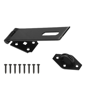 Hillmaster Đen nhiệm vụ nặng nề Cử<span class=keywords><strong>a</strong></span> Khó<span class=keywords><strong>a</strong></span> Hasp chốt an ninh cố định STAPLE ổ khó<span class=keywords><strong>a</strong></span> hộp Hasp khó<span class=keywords><strong>a</strong></span> cổng Hasp chốt - Product Image 1