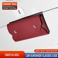 Étui universel pour lunettes de voiture, support de lunettes, pare-soleil, boîte de rangement pour lunettes de soleil, matériau Pu écologique, 5 couleurs disponibles
