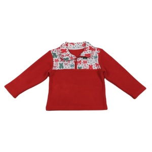 GT1150 RTS Adorable Boutique rojo verde lazos diseño niños abrigo de invierno cremallera estilo Casual Top Bottom Set para bebé niña Niño - Product Image 1