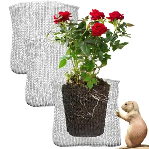 304 Stainless Steel Knitted Mesh Planting Basket Garden Planting Bag Gopher And Vole Wire Speed Baskets For Tree