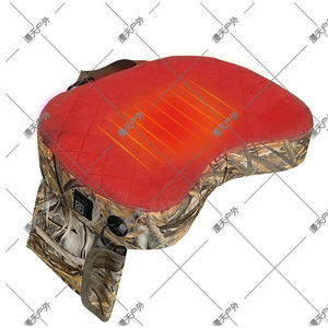 Coussin chauffant irrégulier 40x27x7cm, chauffage USB, pour camping en plein air, tissu à motifs camouflage - Product Image 1