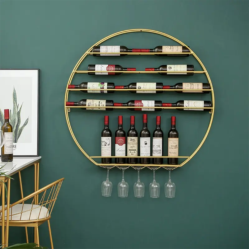 Vino rack gabinete de sala de la pared estante de vino Copa estante creativo colgante de pared simple moderno comedor suspensión estante