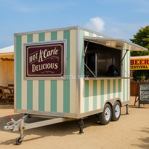 Camion de restauration mobile carré pour pizzas, glaces et café, avec cuisine complète entièrement équipée - Product Image 5