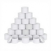 Auf Lager Großhandel Weiße Runde Zweiteilige Stretch-Matte Vierfarbig Bedruckte Versiegelte Duftkerzen Geschenk- & Bastel-Blechdose 4OZ
