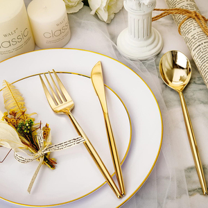 Conjunto de Talheres para Festa, Kit de Talheres de Plástico para Viagem, Conjunto de Talheres Personalizado para Casamento - Product Image 3