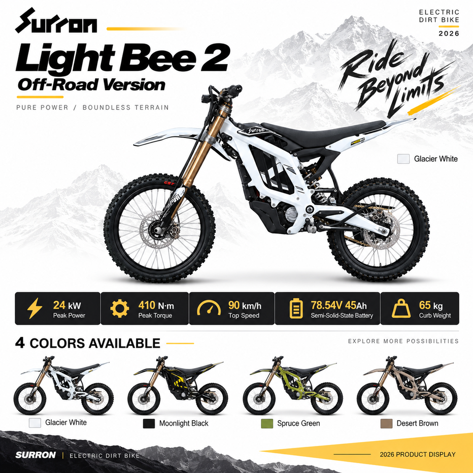 Surron Bikes Color Surron LBX 2 Electric Dirt Bike 2026 Light Bee 2 90km/h 24kW New Model ...