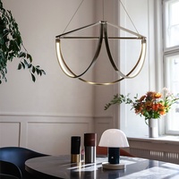 Lampe suspendue LED en forme de U de luxe pour designer Creative Metal Ceiling Home Hotel Living Room lustre Creative Restaurant Lamp