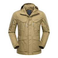 Veste tactique d'hiver unisexe en tissu ripstop imperméable et respirant, camouflage noir, M65 G8, softshell, coupe-vent pour activités de plein air