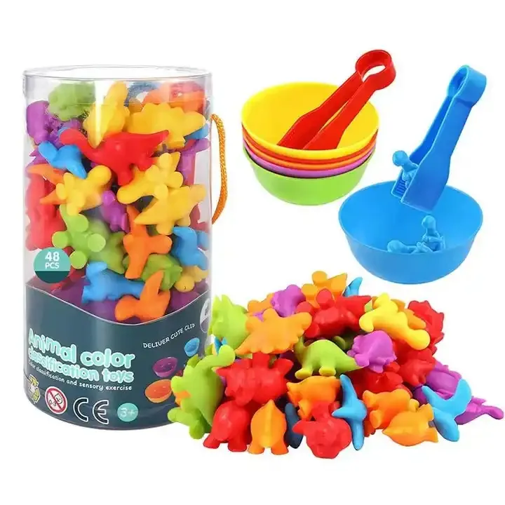 Heißer Verkauf Rainbow Count Early Education Kognitives Spielzeug Montessori-Lehrmittel für Kinder Mathematik-Spielset