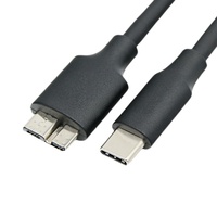 Kabel Data USB 3.0 Tipe C Male ke Micro B Male Kecepatan Tinggi untuk Ponsel dan Hard Drive Eksternal