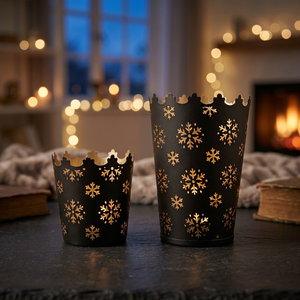 Support de bougie cylindrique en fer doré Sonnet Decor, fait main, écologique, imperméable, sans plomb, impression numérique, décoration intérieure - Product Image 4