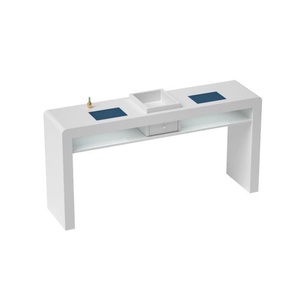 Mesa de Manicura Profesional con Ranura Simple/Doble, Caja de Almacenamiento Integrada y Aspiradora Incorporada, Estilo Japonés Sencillo para Salón de Uñas - Product Image 2