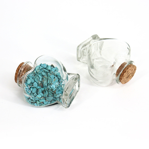 Nouvelle mode bouteille de stockage <span class=keywords><strong>en</strong></span> forme de <span class=keywords><strong>coeur</strong></span> bonbons vide mariage décorer <span class=keywords><strong>verre</strong></span> maison fêtes décorations conteneur avec couvercle <span class=keywords><strong>en</strong></span> liège - Product Image 4