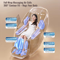 Fauteuil de massage corporel complet haut de gamme 6D à double rail SL, inclinable AI, avec fonction Shiatsu et zéro gravité