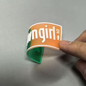 Custom Logo 3D Soft Heat Press Transfer for Velcro <b>Labels</b> Patches <b>Transparent</b> Silicone Iron on Thin PVC Rubber - Product Image 2