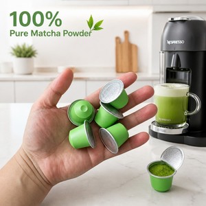 Rose Matcha Latte Capsules Floral Green <b>Tea</b> Pods Single Serve Compatible Coffee Capsule <b>Makers</b> Bulk Wholesale OEM - Product Image 1