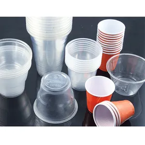 Vier-Pijler Hoge Productie Wegwerp Plastic Beker Productielijn Voor Plastic Restaurants Cups