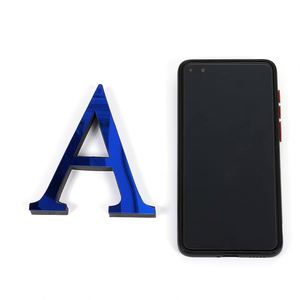 English <b>Letters</b> Acrylic Stickers <b>Letter</b> Mirror Home Decoration 3D Mirror <b>Letters</b> Blue <b>Wall</b> Stickers - Product Image 1