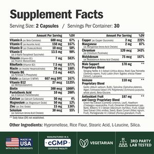 Complément de bien-être OEM pour hommes adultes : Capsules multivitaminées à base de plantes contenant de la vitamine B12, du <span class=keywords><strong>magnésium</strong></span>, de la biotine, de la <span class=keywords><strong>spiruline</strong></span> et du zinc - Product Image 3