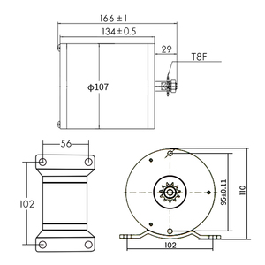 Motor Eléctrico para Motocicleta Kunray de 3000W, 72V, sin Escobillas, de Aluminio, 42A, 4900 RPM - Product Image 2