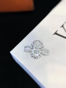 แหวนเพชรทรงกลมหรูหรา ฝังเพชรแล็บโกรว์ ตัวเรือนทองคำแท้ 14K 18K แบบแยกส่วน ประดับเพชรแบบพาเว่ สำหรับงานหมั้น สีขาว สีเหลือง สีโรสโกลด์ - Product Image 2
