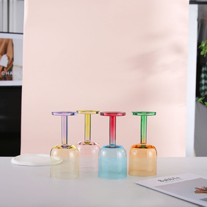 Creative Crystal Glass Jelly Colored Stemmed Cocktail Glasses Multifunction Party Beverage Drinkware - Product Image 3