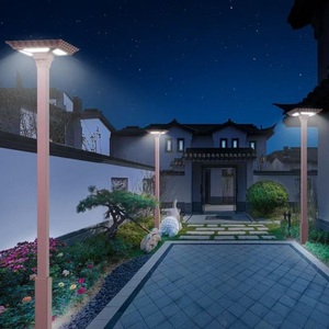 Lampe solaire de jardin LED RGB 800W/1200W avec fonction rythme musical, télécommande intelligente, étanche, batterie lithium-ion en aluminium - Product Image 6