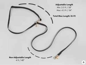 Waterproof PVC Coated Hands Free <b>Dog</b> Leash Adjustable 4 in 1 Multifunction Crossbody <b>Dog</b> Lead OEM Custom Logo <b>Dog</b> Leash Collar - Product Image 6