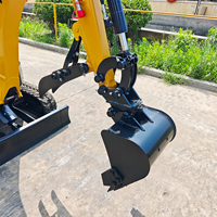 Mini-excavatrice 1,2 tonne d'occasion à bras oscillant et rotation zéro