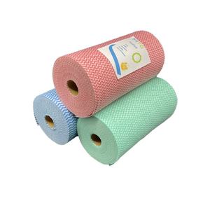 Lingettes paresseuses écologiques Lingettes de cuisine en viscose et polyester rouleau <span class=keywords><strong>jumbo</strong></span> lingettes sèches non tissées chiffon de nettoyage - Product Image 6