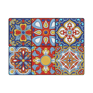 SONGWOO – strass carrés de noël, 6 paquets de mandala 5D, Kit de <span class=keywords><strong>peinture</strong></span> d'art diamant à faire soi-même, sous-verres, vente <span class=keywords><strong>en</strong></span> gros - Product Image 1