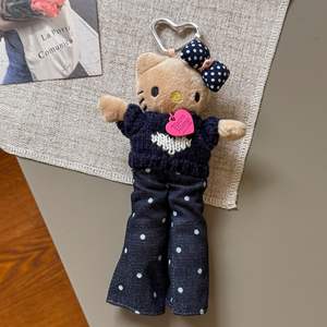 Porte-clés pendentif Hello Kitty en cuir <span class=keywords><strong>noir</strong></span> à imprimé léopard, style Wasteland, pour sac à dos, nouvelle collection - Product Image 2