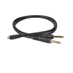 สายเคเบิลเสียงแบบ Type C ถึง 2x 6.35 มม. สำหรับการเชื่อมต่อเอาต์พุตสเตอริโอของเครื่องขยายเสียงลำโพง - Product Image 3