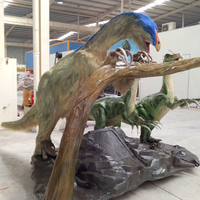 HT-033 Dinosaurus Animatronik Brachiosaurus Raksasa Realistis yang Berjalan dengan Suara Mengaum untuk Taman Petualangan