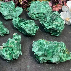 Chất Lượng Cao Khoáng Sản Tự Nhiên Đá Quý Thô Nhung Malachite Nguyên Stones Chữa Bệnh Sỏi Đá