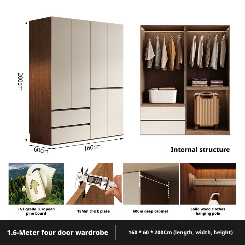 1.6-meter four door wardrobe [2.0-meter high]