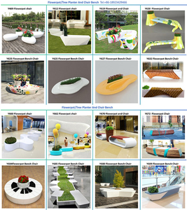 เก้าอี้ไฟเบอร์กลาสสำหรับปลูกต้นไม้ขนาดใหญ่สำหรับที่นั่งกระถางดอกไม้สไตล์ร่วมสมัยเฟอร์นิเจอร์สาธารณะสำหรับสันทนาการกลางแจ้งของโรงแรมและโรงเรียนแบบ Y691 - Product Image 2