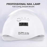 Lampe UV LED professionnelle 130W en alliage d'aluminium à double longueur d'onde avec plaque inférieure amovible pour le séchage du gel à domicile